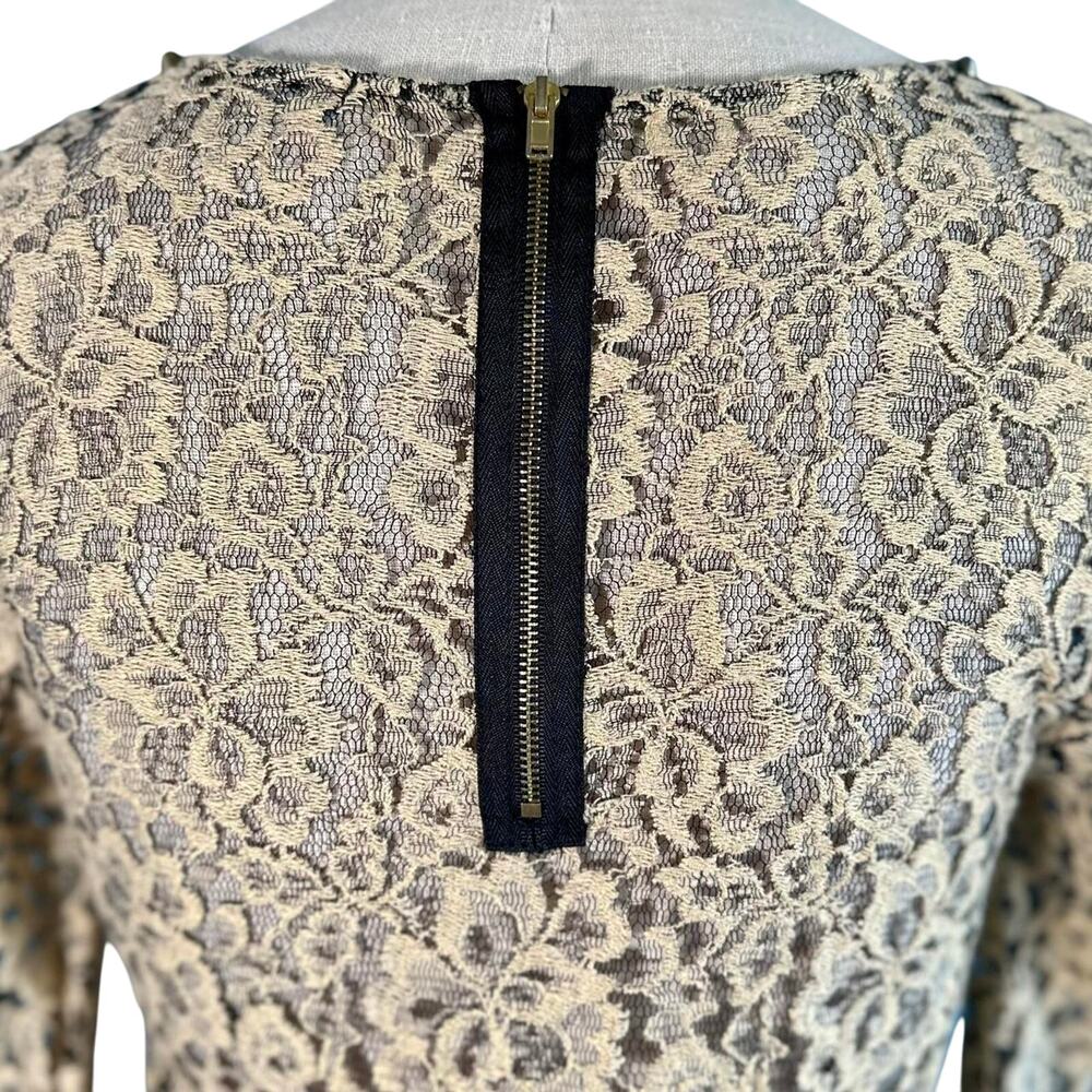 Womens Top Size Small Cream Lace Floral Ruffled Regency Renfaire Victorian Work - Picture 8 of 8